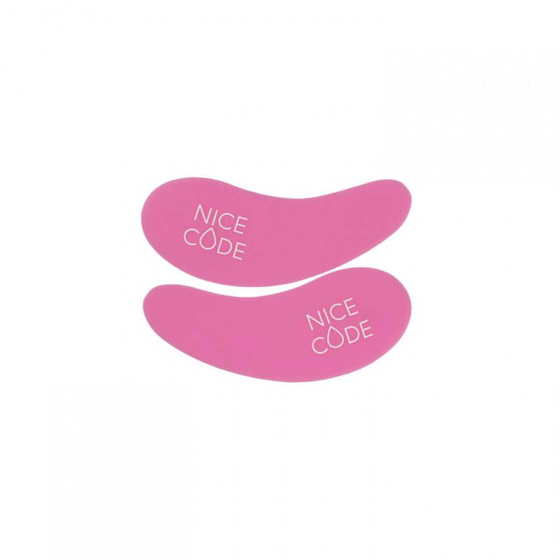 Многоразовые патчи для глаз Nice Code, розовые, в футляре, 2 шт